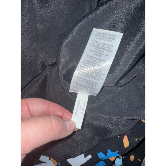 J. Crew Women’s Long Sleeve Floral Crinkle Ruffle Tiered Midi Dress Size 12 - Picture 6 of 6